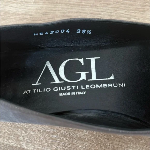 AGL Women's Gray Loafers with Gold Detail - Picture 5 of 8